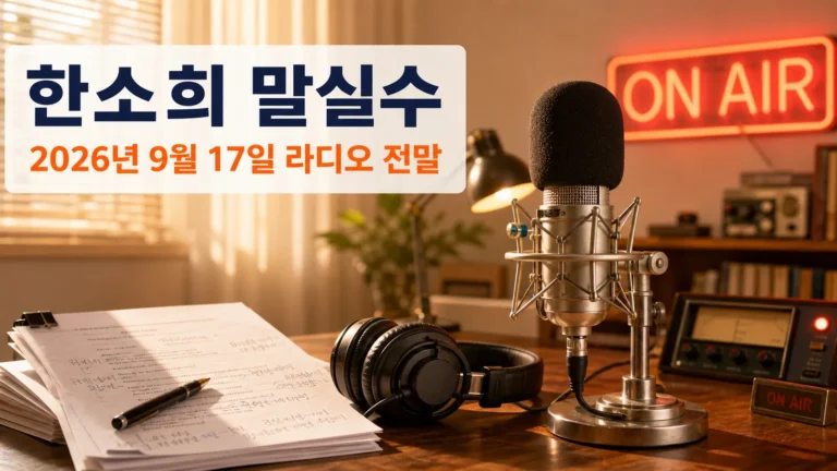 한소희 "가는 데 순서 없다" 말실수 논란, 2026년 9월 라디오 현장 전말의 핵심 내용을 보여주는 가로형 대표 이미지