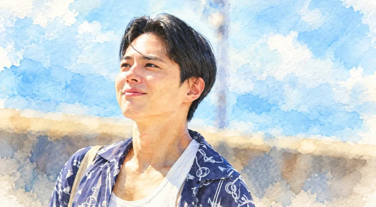 tvN 보검 매직컬2 공식 티저 속 박보검을 수채화로 재구성한 일러스트