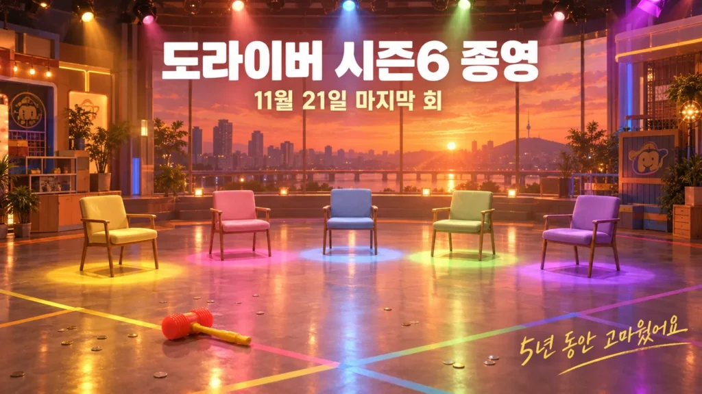 도라이버 시즌6 종영, 조세호 마지막 고정 예능 5년 여정 마무리의 핵심 내용을 보여주는 가로형 대표 이미지