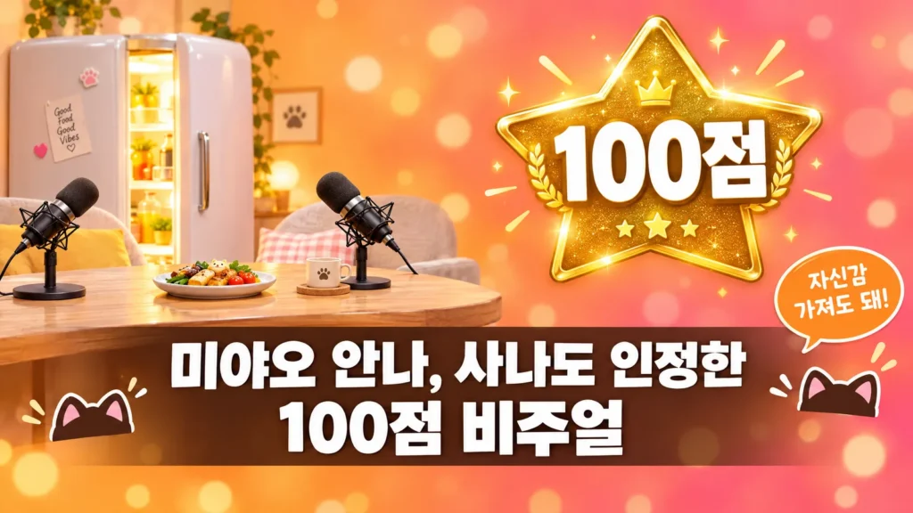 미야오 안나 “100점” 답변 뒤 얼굴 가린 이유, 사나 냉터뷰의 반전 관련 대표 일러스트