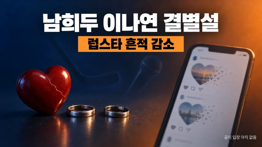 남희두 이나연 결별설, 럽스타 흔적 감소까지 2026년 10월 22일 기준 정리의 핵심 내용을 보여주는 가로형 대표 이미지