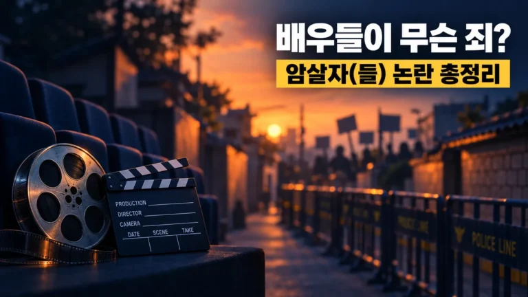 "유해진 집 앞 농성? 배우들이 무슨 죄"...유퉁, '암살자(들)' 논란 총정리의 핵심 내용을 보여주는 가로형 대표 이미지